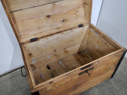 Vintage wooden trunk deals