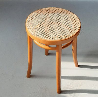 Romanian Bentwood and Rattan Stool 1960s