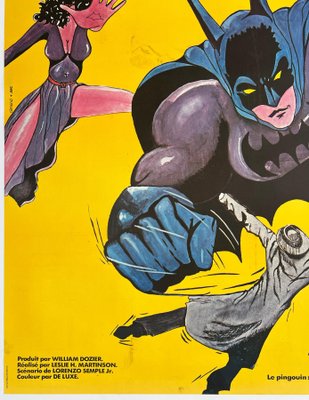 Póster francés de la película Batman, años 70 en venta en Pamono
