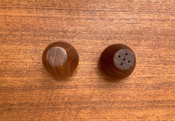 Mid-Century Danish Teak Pepper and Salt Shaker, 1960s, Set of 2