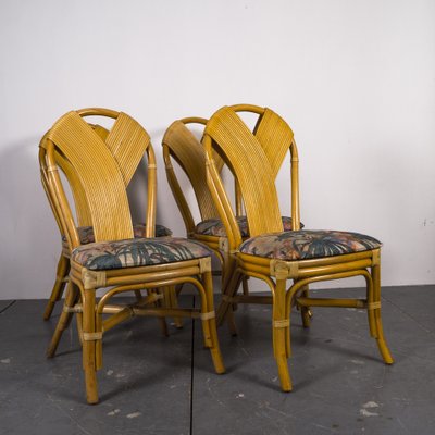 Vintage rattan cheap dining set