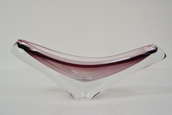 Mid-Century Glass Bowl by Josef Hospodka for Chribska, 1960s