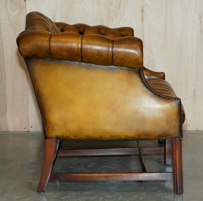 Bas Jarretelle Chesterfield Vintage – Taille 4, Marron, Polyamide, Femme