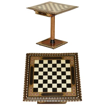 Mahogany Traveling Campaign Chess Table