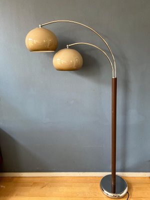 Vintage Space Age Double Arc Mushroom Floor Lamp from Dijkstra