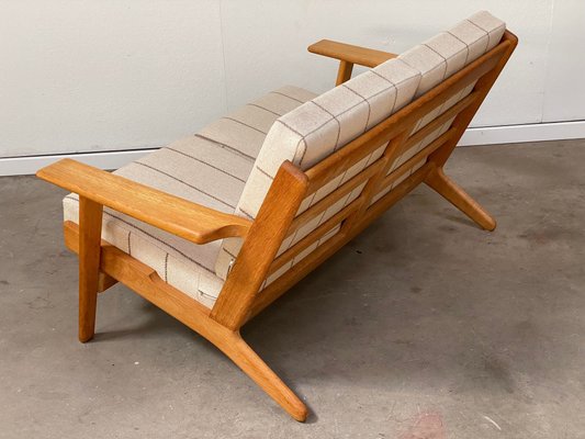 Mid-Century Danish Two-Seater Sofa in Oak by Hans J. Wegner