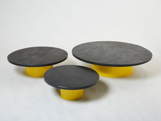 Yellow round side table deals