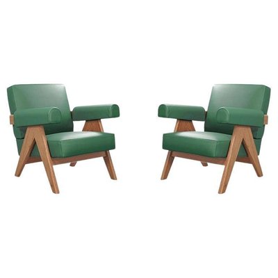 Set of 053 Capitol Complex Armchairs by Pierre Jeanneret for
