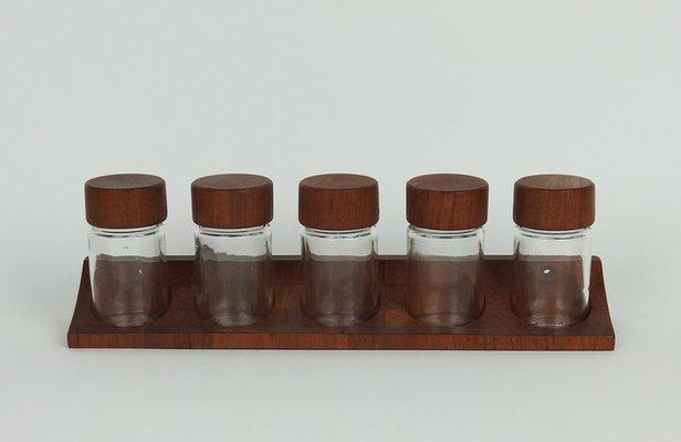 Teak Spice Rack from Digsmed Set of 6