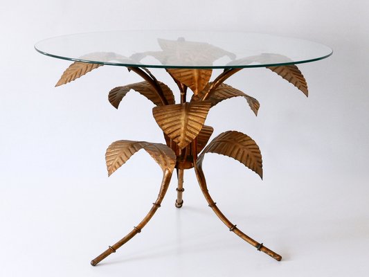 Modern German Palm Leaves Coffee Table by Hans K gl 1970s