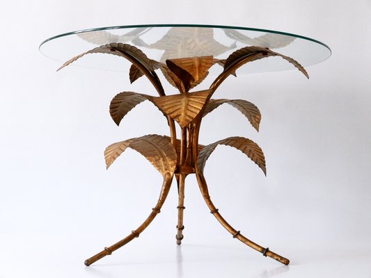 Modern German Palm Leaves Coffee Table by Hans K gl 1970s
