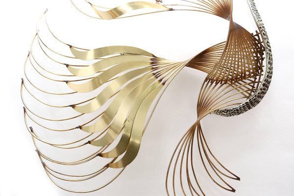 Décoration Murale Phoenix En Fer Noir 45 Cm - Sculpture Ornementale Pour Jardin, Salon, Chambre, Extérieur - Style Rustique Et Unique
