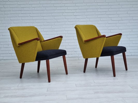 Dänische Sessel aus Holz & Teak, 1960er, 2er Set bei Pamono kaufen