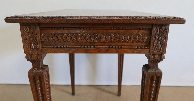 Small Louis XVI Side Table in Solid Oak, 1900 for sale at Pamono Small Louis XVI Side Table in Solid Oak, 1900 for sale at Pamono