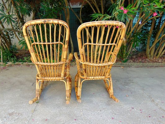 Rocking Chair in Bamboo Set of 2