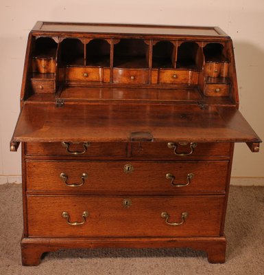 Antique secretary desk with cheap mirror