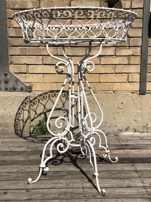 植物棚 (industrial) iron stand German Plant Stand in Iron, 1900 for sale at Pamono