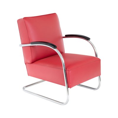 spiritueel Beperken geweer Bauhaus Lounge Chair in Red, 1930 for sale at Pamono