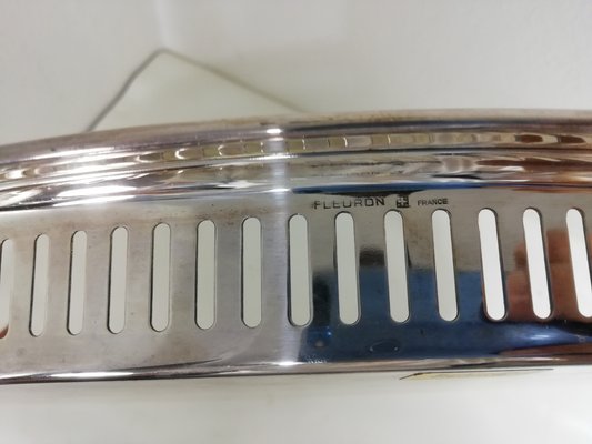 French Tray in Silver from Christofle Fleuron for sale at Pamono