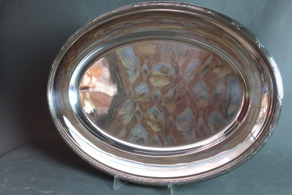 Large Dish in Silver Metal from Maison Christofle for sale at Pamono