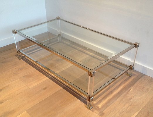 Vintage Chrome And Plexigl Coffee Table Vintage Chrome And Plexigl Coffee Table