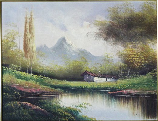 paisaje pintura oleo sobre lienzo cuadro modern - Acquista Pittura