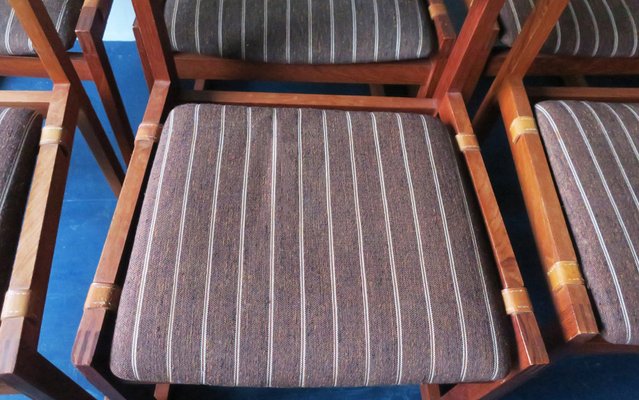 Danish Teak Dining Chairs With Leather Straps from KS M bler Set