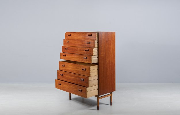 Børge Mogensen Søborg Møbelfabrik 4段チェスト Tall Boy Chest of Drawers by Børge Mogensen for Søborg