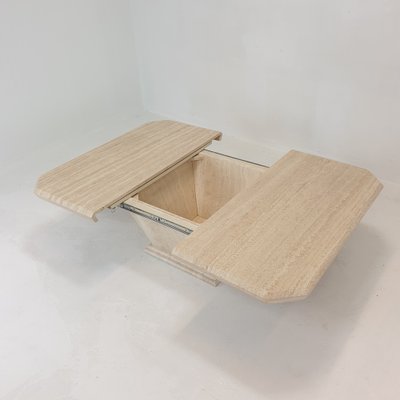 Italian Travertine Bar Table, 1980s for sale at Pamono