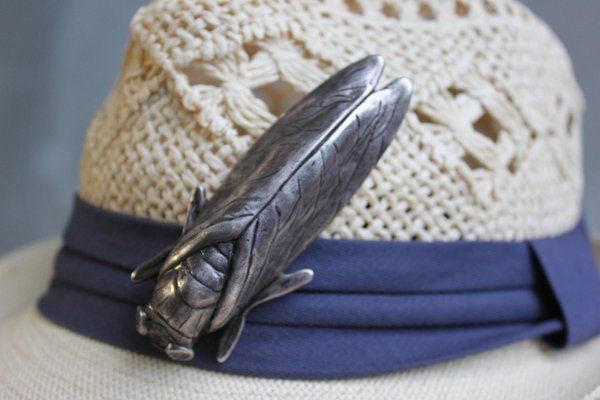 Large Cicada Brooch Remarkable Coat 