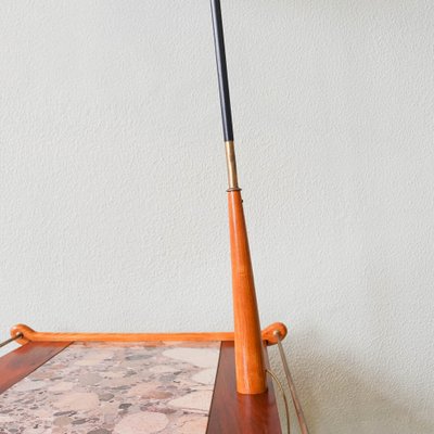 Floor Lamp with Side Table in Ash Wood for sale at Pamono Floor Lamp with Side Table in Ash Wood for sale at Pamono
