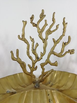 Brass Centerpieces in the Shape of Coral and Shells, 1950s for
