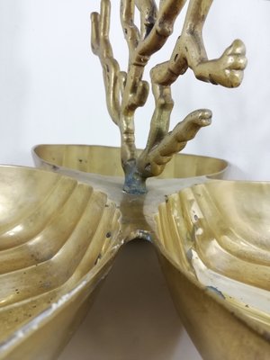 Brass Centerpieces in the Shape of Coral and Shells, 1950s for