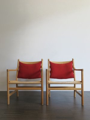 Poltrone CH44 di Hans J. Wegner per Carl Hansen, Scandinavia, anni