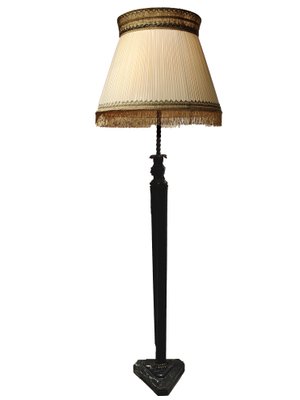 Antique Floor Lamp in Bronze and Marble 1800s for sale at Pamono