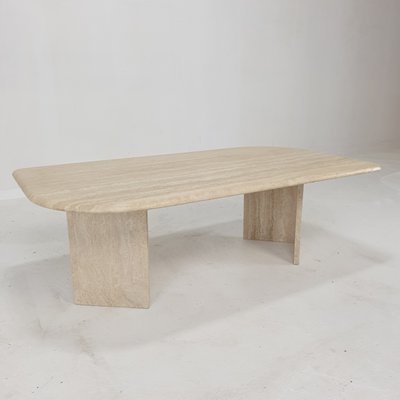 Italian Travertine Coffee Table, 1980s for sale at Pamono