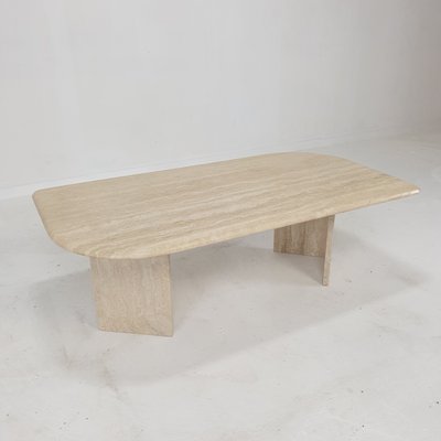 Italian Travertine Coffee Table, 1980s for sale at Pamono