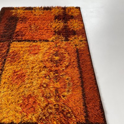 Original Scandinavian Square Pattern Rya Rug by Ege Taepper
