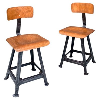 Iron 2024 wood stool