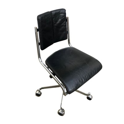 Tecta B12 Office Chair In Leather, White Leather And Chrome Office Chairs