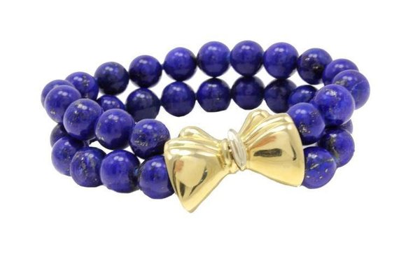 18 Kt Gold Bracelet from Lapis Lazuli 