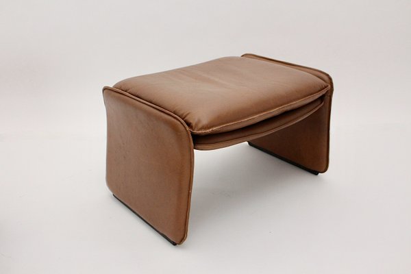 Leather ottoman modern deals