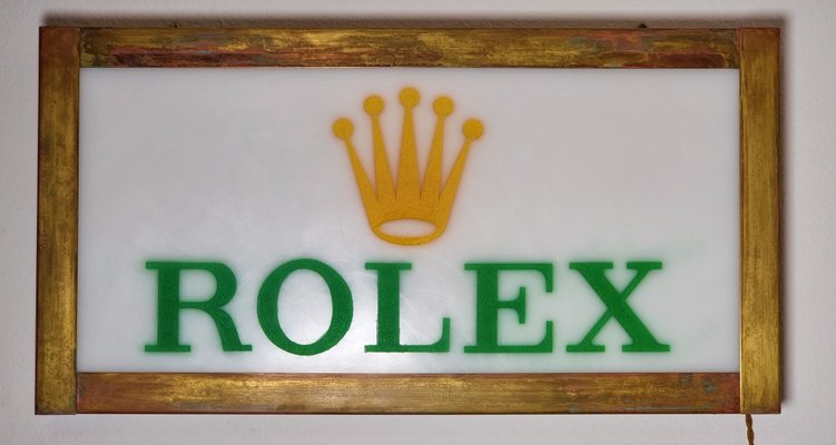 Large Vintage Rolex Dealer Sign in Metal for sale at Pamono