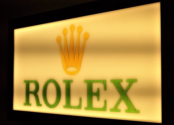 Large Vintage Rolex Dealer Sign in Metal for sale at Pamono