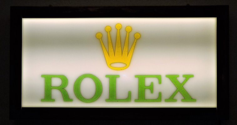 Large Vintage Rolex Dealer Sign in Metal for sale at Pamono