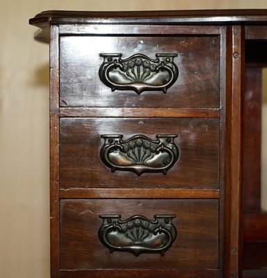 Antique Art Nouveau Revolving Bookcase, Art Nouveau Dresser Handles