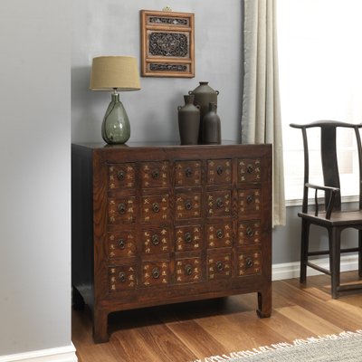 Chinese Elm Apothecary Chests Set of 2 for sale at Pamono