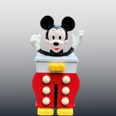Mickey, Véhicule avec 1 figurine 7,5 cm et 1 accessoire, Modele Cours