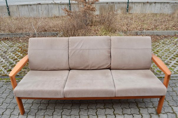 1980-70年代　vintage single sofa Vintage Leather & Teak Sofa by Johannes Andersen for Silkeborg