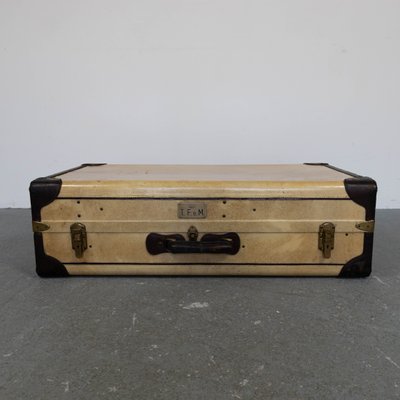 Vintage Vellum Leather Suitcases, Set of 5 for sale at Pamono